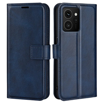 For HMD Skyline Stand Case Anti-Scratch Calf Texture Leather Phone Cover - Blue
