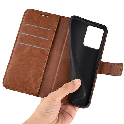 For HMD Skyline Stand Case Anti-Scratch Calf Texture Leather Phone Cover