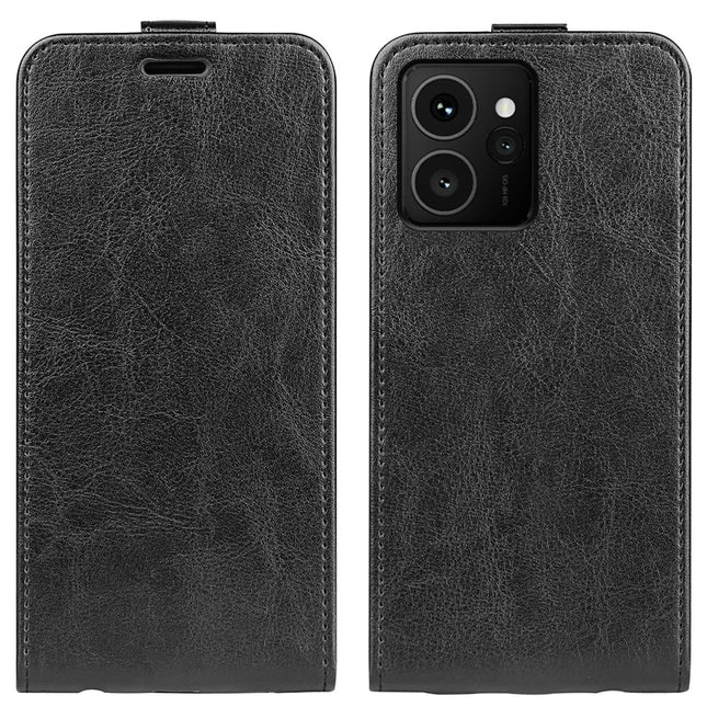 For HMD Skyline Case with Card Slots Vertical Flip Leather Phone Cover - Black