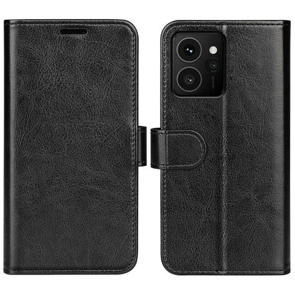 For HMD Skyline Wallet Case Crazy Horse Texture Stand Leather Phone Cover - Black