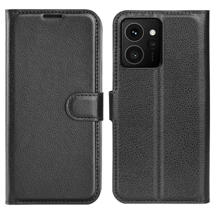 For HMD Skyline Case Litchi Texture Shockproof Leather Wallet Phone Cover - Black