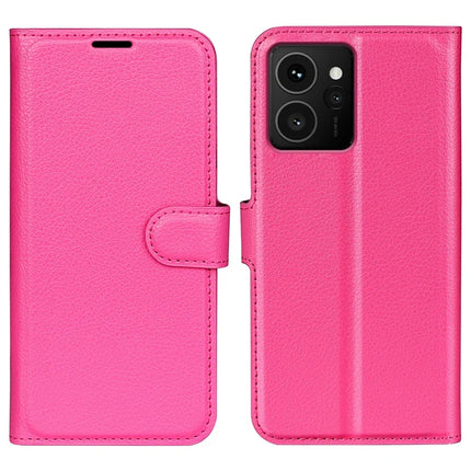 For HMD Skyline Case Litchi Texture Shockproof Leather Wallet Phone Cover - Rose