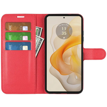 For Motorola Moto G Stylus 5G (2024) Case Litchi Texture Shockproof Leather Wallet Phone Cover