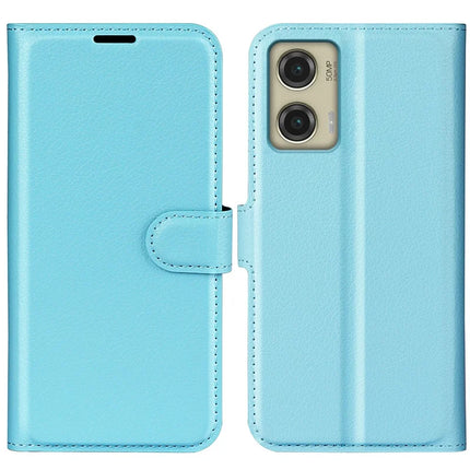 For Motorola Moto G Stylus 5G (2024) Case Litchi Texture Shockproof Leather Wallet Phone Cover - Blue