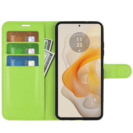 For Motorola Moto G Stylus 5G (2024) Case Litchi Texture Shockproof Leather Wallet Phone Cover