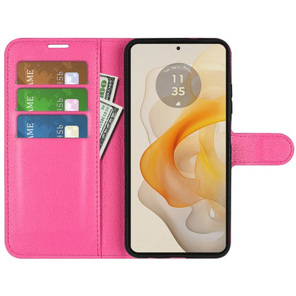 For Motorola Moto G Stylus 5G (2024) Case Litchi Texture Shockproof Leather Wallet Phone Cover