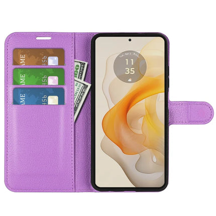 For Motorola Moto G Stylus 5G (2024) Case Litchi Texture Shockproof Leather Wallet Phone Cover