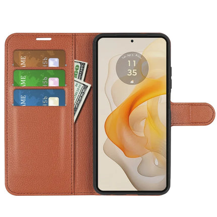 For Motorola Moto G Stylus 5G (2024) Case Litchi Texture Shockproof Leather Wallet Phone Cover