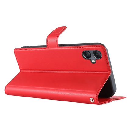 For Samsung Galaxy A05 4G Case Dots Imprinted PU Leather Flip Phone Cover with Card Slot, Strap