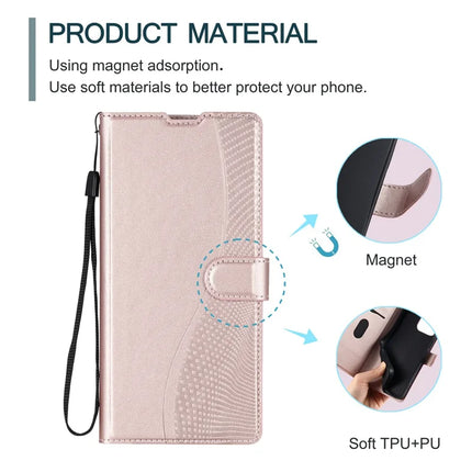 For Samsung Galaxy A05 4G Case Dots Imprinted PU Leather Flip Phone Cover with Card Slot, Strap