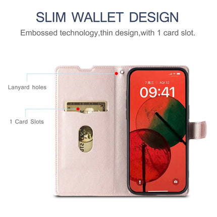 For Samsung Galaxy A05 4G Case Dots Imprinted PU Leather Flip Phone Cover with Card Slot, Strap