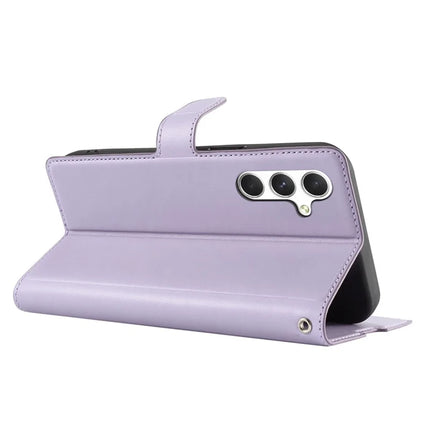 For Samsung Galaxy A05s 4G Case Dots Imprinted PU Leather Flip Phone Cover with Card Slot, Strap
