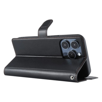 For iPhone 16 Pro Max Case Dots Imprinted PU Leather Flip Phone Cover with Card Slot, Strap