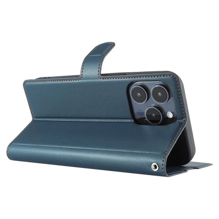For iPhone 16 Pro Max Case Dots Imprinted PU Leather Flip Phone Cover with Card Slot, Strap