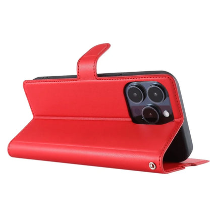 For iPhone 16 Pro Max Case Dots Imprinted PU Leather Flip Phone Cover with Card Slot, Strap