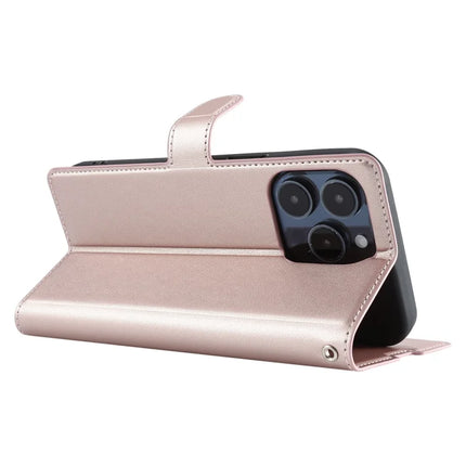 For iPhone 16 Pro Max Case Dots Imprinted PU Leather Flip Phone Cover with Card Slot, Strap