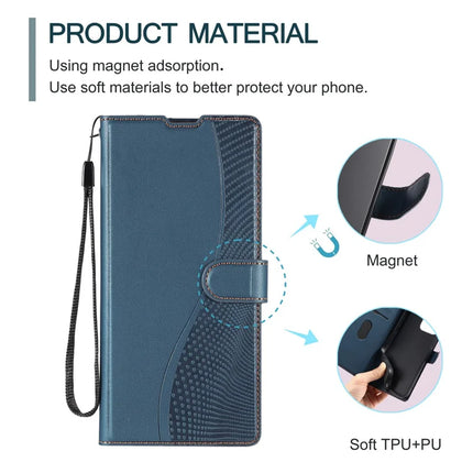 For Samsung Galaxy S23 Case Dots Imprinted PU Leather Flip Phone Cover with Card Slot, Strap