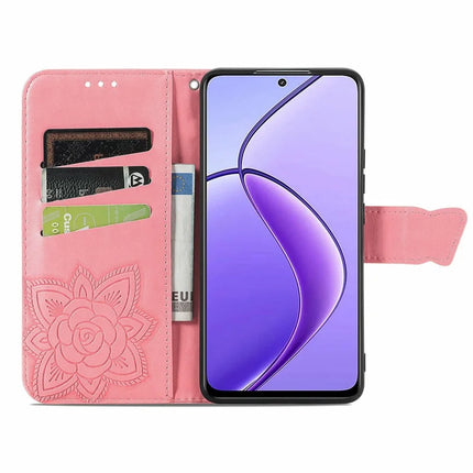 For Oppo F27 5G Case PU Leather Wallet Phone Cover Butterfly Pattern
