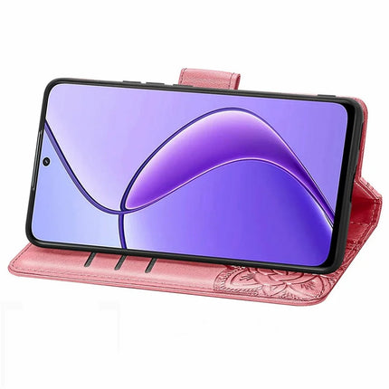 For Oppo F27 5G Case PU Leather Wallet Phone Cover Butterfly Pattern