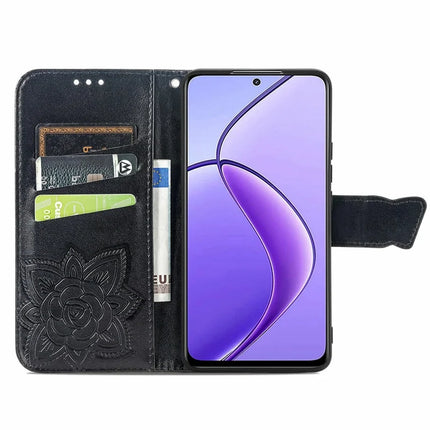 For Oppo F27 5G Case PU Leather Wallet Phone Cover Butterfly Pattern