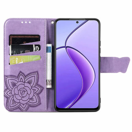 For Oppo F27 5G Case PU Leather Wallet Phone Cover Butterfly Pattern