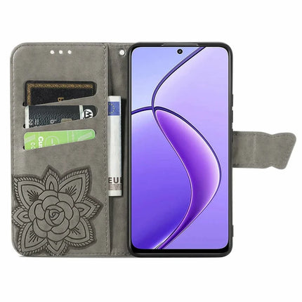 For Oppo F27 5G Case PU Leather Wallet Phone Cover Butterfly Pattern