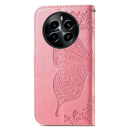 For Realme 13+ 5G (Global) / 13 Pro 5G (China) Case PU Leather Wallet Phone Cover Butterfly Pattern