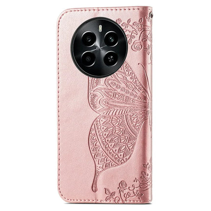 For Realme 13+ 5G (Global) / 13 Pro 5G (China) Case PU Leather Wallet Phone Cover Butterfly Pattern