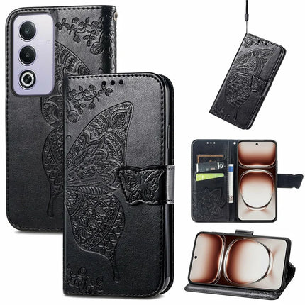 For Oppo A80 5G Case PU Leather Wallet Phone Cover Butterfly Pattern