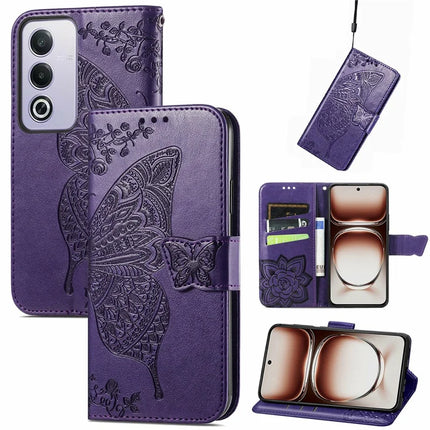 For Oppo A80 5G Case PU Leather Wallet Phone Cover Butterfly Pattern