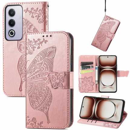 For Oppo A80 5G Case PU Leather Wallet Phone Cover Butterfly Pattern