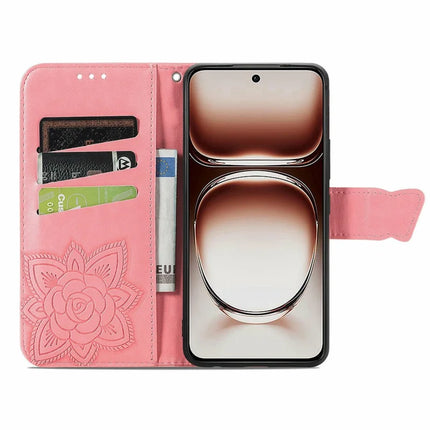 For Oppo A3x 5G Case PU Leather Wallet Phone Cover Butterfly Pattern
