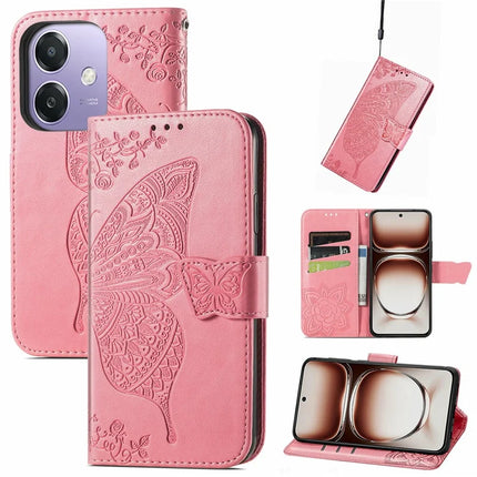 For Oppo A3x 5G Case PU Leather Wallet Phone Cover Butterfly Pattern