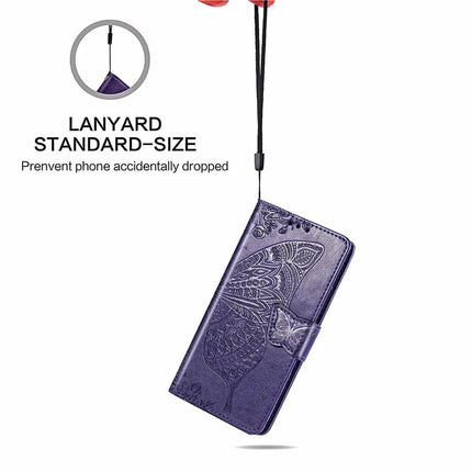 For Oppo A3x 5G Case PU Leather Wallet Phone Cover Butterfly Pattern
