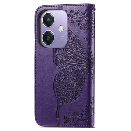 For Oppo A3x 5G Case PU Leather Wallet Phone Cover Butterfly Pattern