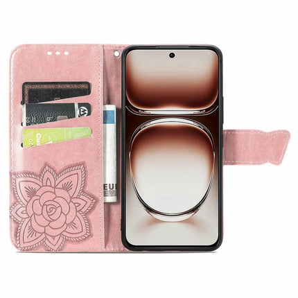 For Oppo A3x 5G Case PU Leather Wallet Phone Cover Butterfly Pattern