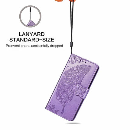 For Oppo A3x 5G Case PU Leather Wallet Phone Cover Butterfly Pattern