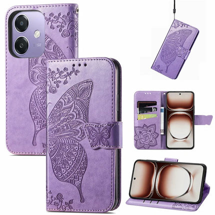 For Oppo A3x 5G Case PU Leather Wallet Phone Cover Butterfly Pattern