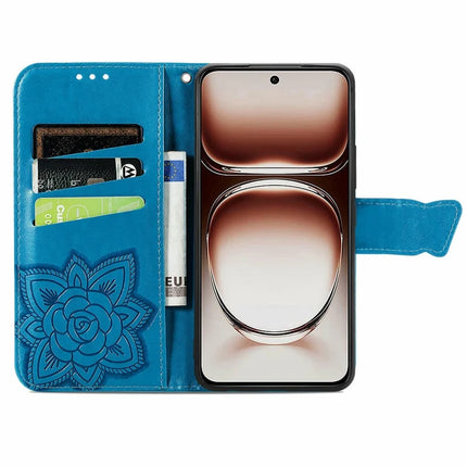 For Oppo A3x 5G Case PU Leather Wallet Phone Cover Butterfly Pattern