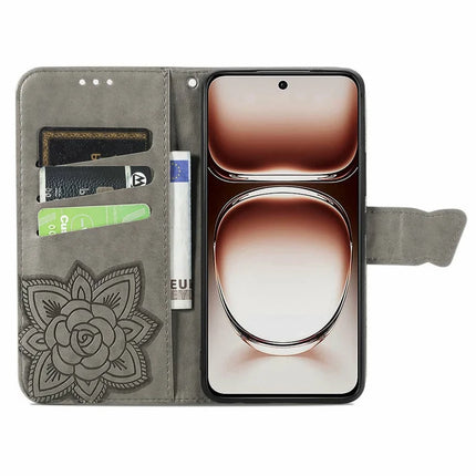 For Oppo A3x 5G Case PU Leather Wallet Phone Cover Butterfly Pattern