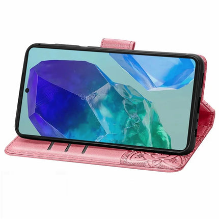 For Motorola Moto G55 5G Case PU Leather Wallet Phone Cover Butterfly Pattern