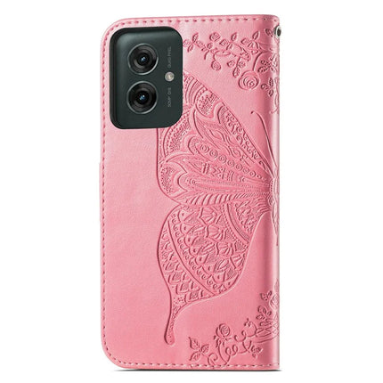 For Motorola Moto G55 5G Case PU Leather Wallet Phone Cover Butterfly Pattern