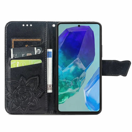 For Motorola Moto G55 5G Case PU Leather Wallet Phone Cover Butterfly Pattern