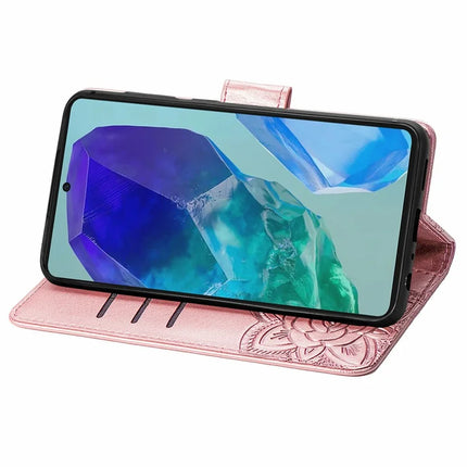 For Motorola Moto G55 5G Case PU Leather Wallet Phone Cover Butterfly Pattern