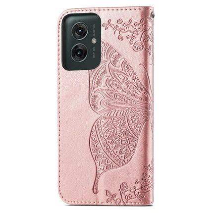 For Motorola Moto G55 5G Case PU Leather Wallet Phone Cover Butterfly Pattern