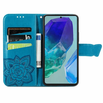 For Motorola Moto G55 5G Case PU Leather Wallet Phone Cover Butterfly Pattern