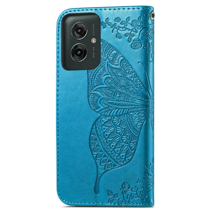For Motorola Moto G55 5G Case PU Leather Wallet Phone Cover Butterfly Pattern