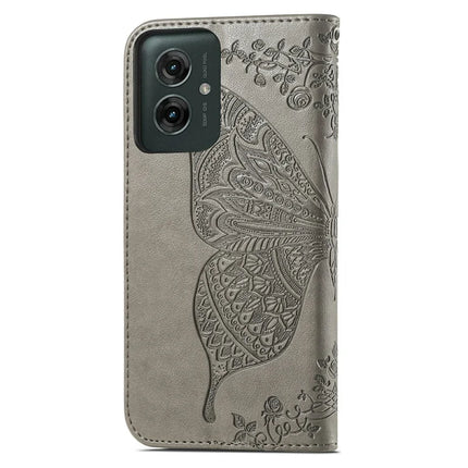 For Motorola Moto G55 5G Case PU Leather Wallet Phone Cover Butterfly Pattern