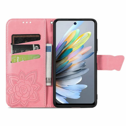 For Motorola Moto G35 5G Case PU Leather Wallet Phone Cover Butterfly Pattern