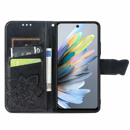For Motorola Moto G35 5G Case PU Leather Wallet Phone Cover Butterfly Pattern